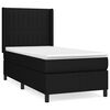 vidaXL Sommier &agrave; lattes de lit avec matelas Noir 90x200 cm Tissu