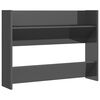 vidaXL Armoires &agrave; chaussures murales 2 pcs gris brillant 80x18x60 cm