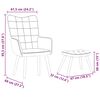 vidaXL Fauteuil relax avec tabouret en velours cr&egrave;me