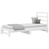 vidaXL Lit coulissant sans matelas blanc 2x(90x200) cm