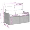 vidaXL Ensemble de canap&eacute; de jardin avec stockage 8 pcs Noir polyrotin