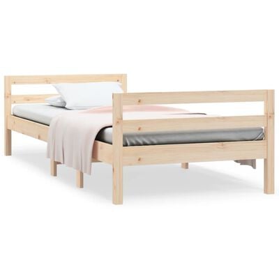 vidaXL Cadre de lit sans matelas 75x190 cm bois de pin massif