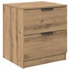 vidaXL Cabinet de chevet 2 pcs Ch&ecirc;ne artisanal 45 x 39 x 50cm