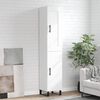 vidaXL Buffet haut Blanc brillant 34,5x34x180 cm Bois d'ing&eacute;nierie