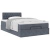 vidaXL Lit ottoman avec matelas gris fonc&eacute; 120x190 cm velours
