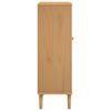 vidaXL Armoire à chaussures SENJA aspect rotin marron bois massif