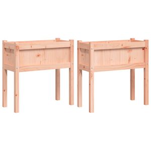 vidaXL Jardini&egrave;res 2 pcs avec pieds bois massif douglas