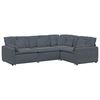 vidaXL Canap&eacute; modulaire avec coussins en velours gris fonc&eacute;
