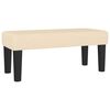 vidaXL Sommier &agrave; lattes de lit avec matelas Cr&egrave;me 90x200 cm Tissu