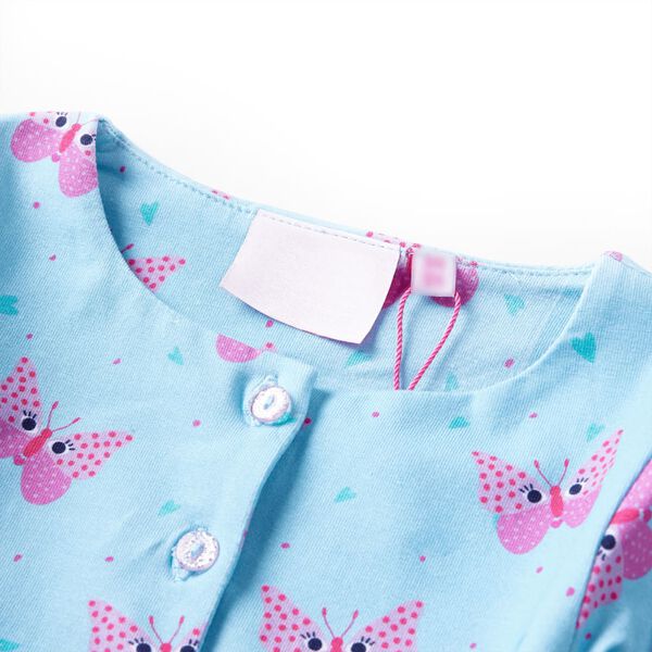 Robe pour enfants avec boutons sans manches bleu 116