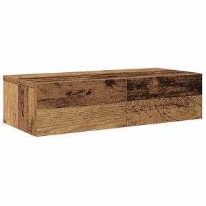 vidaXL &Eacute;tag&egrave;re murale avec tiroirs vieux bois bois d'ing&eacute;nierie