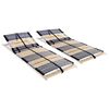 vidaXL Sommiers &agrave; lattes sans matelas 2 pcs avec 42 lattes 90x200 cm