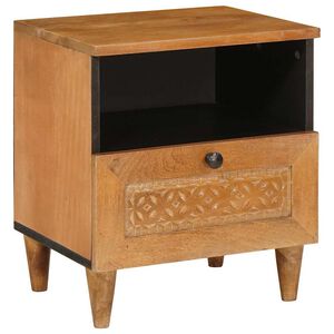 vidaXL Cabinet de chevet avec tiroir Marron Clair 40 x 33 x 46 cm