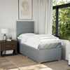 vidaXL Sommier &agrave; lattes de lit avec matelas gris clair 80x200 cm tissu