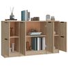 vidaXL Buffets 3 pcs Ch&ecirc;ne sonoma Bois d'ing&eacute;nierie