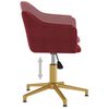 vidaXL Chaise pivotante de bureau Rouge bordeaux Velours