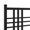 vidaXL Cadre de lit m&eacute;tal sans matelas avec pied de lit noir 90x200 cm