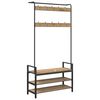 vidaXL Porte-manteau avec &eacute;tag&egrave;re Ch&ecirc;ne artisanal 95 x 34 x 184 cm