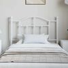 vidaXL T&ecirc;te de lit m&eacute;tal blanc 100 cm