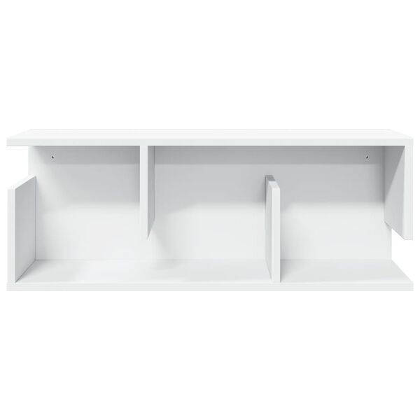vidaXL Armoire murale 80x20x30 cm blanc bois d'ing&eacute;nierie