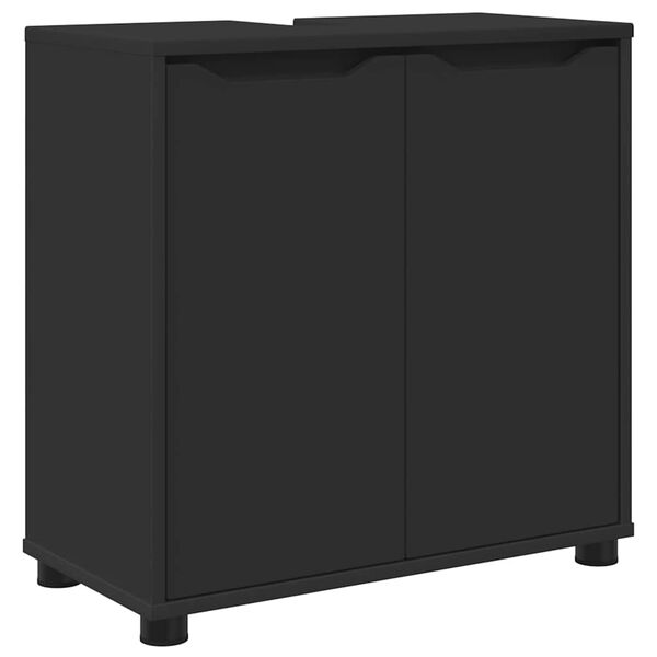 vidaXL Armoire de lavabo de salle de bain Noir 60 x 30 x 60 cm