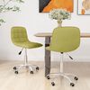 vidaXL Chaises pivotantes &agrave; manger lot de 2 vert tissu