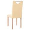 vidaXL Chaises &agrave; manger lot de 6 cr&egrave;me tissu