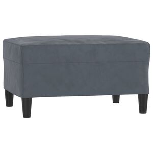 vidaXL Repose-pied Gris fonc&eacute; 70x55x41 cm Velours