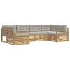 vidaXL Ensemble de canap&eacute;s d'ext&eacute;rieur 6 pc Blanc et gris clair