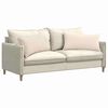 vidaXL Coussins de canap&eacute; 2 pcs Beige 80 x 40 cm tissu