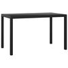 vidaXL Ensemble &agrave; d&icirc;ner de jardin avec coussins 3 pcs poly rotin noir