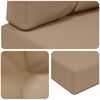 vidaXL Coussin de canap&eacute; d'ext&eacute;rieur 3 pcs Taupe Polyester