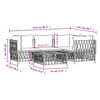 vidaXL Salon de jardin avec coussins 5 pcs blanc acier