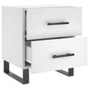 vidaXL Table de chevet blanc 40x35x47,5 cm bois d&rsquo;ing&eacute;nierie