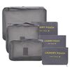 vidaXL Ensemble cube d'emballage de voyage 6 pcs Gris