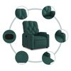 vidaXL Fauteuil inclinable Vert fonc&eacute; Tissu