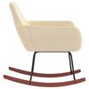 vidaXL Chaise &agrave; bascule Cr&egrave;me Velours