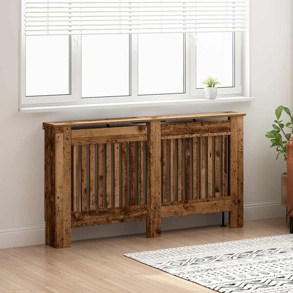 vidaXL Cache-Radiateur Bois Ancien 152 x 19 x 81,5 cm