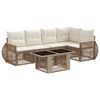 vidaXL Ensemble de canap&eacute; de jardin 6 pc Beige et blanc cr&egrave;me