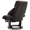 vidaXL Fauteuil TV avec repose-pied Marron Similicuir