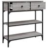 vidaXL Table console sonoma gris 72,5x25x75 cm bois d'ing&eacute;nierie