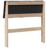 vidaXL T&ecirc;te de lit capitonn&eacute;e Noir 80 cm Pin massif