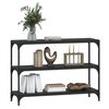 vidaXL Biblioth&egrave;que Noir 100x33x70,5 cm Bois d'ing&eacute;nierie et acier