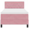 vidaXL Lit &agrave; ressorts avec matelas Rose 90 x 200 cm Velours