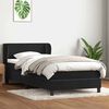 vidaXL Sommier &agrave; lattes de lit avec matelas noir 100x210 cm velours