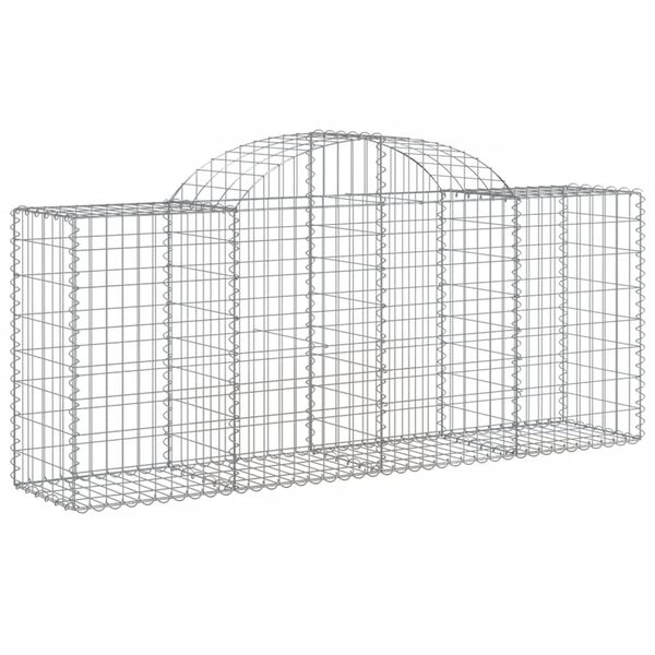 vidaXL Paniers à gabions arqués 50 pcs 200x50x80/100 cm Fer galvanisé