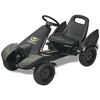 vidaXL Kart &agrave; p&eacute;dale avec si&egrave;ge ajustable Noir