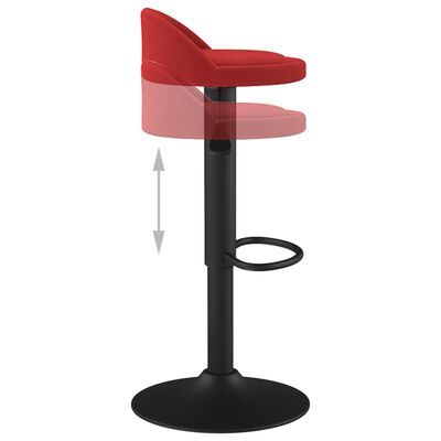 vidaXL Tabourets de bar lot de 2 rouge bordeaux velours