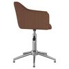vidaXL Chaise pivotante de salle &agrave; manger Marron Tissu