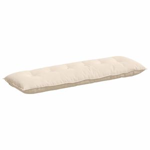 vidaXL Coussin de Dos Beige 160 x 50 cm Tissu en microfibre